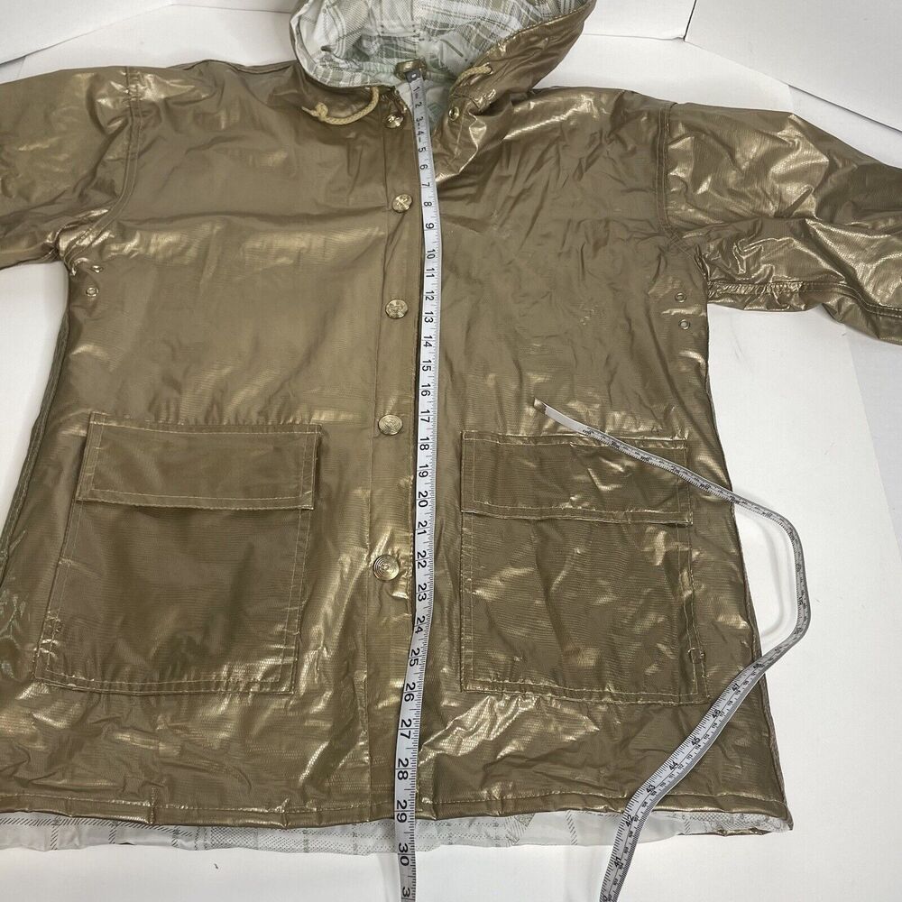 Wippette Rain Things Vintage Gold Waterproof Hooded Jacket Coat Womens Small - Picture 8 of 9